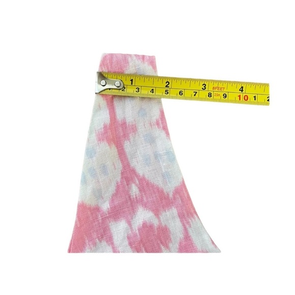 GAP 100% Linen Sleeveless A-Line V-neck Dress Pink / White Size 4 NWT - Picture 5 of 10